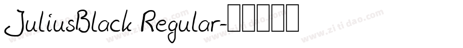 JuliusBlack Regular字体转换